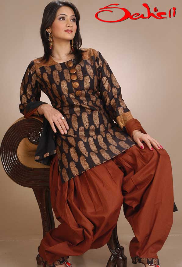 Shop online Orphic Turquoise Cotton Designer Patiala Salwar Kameez