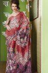 Latest Red Floral Printed Casual and Printed Wear Saree