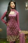Pink Anarkali Style Churidar Kameez with matching Dupatta piece