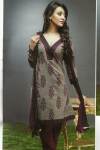 Churidar Kameez in Brown Color and in Unstitched Format