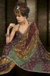 Stunning Saree Blouse with Equally Designer Saree in Olive Green