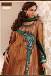 Gorgeous Net Anarkali Salwar Kameez in Brown Color