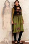 Gorgeous Green Anarkali Style Salwar Kameez Designs 2010
