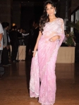 jia khan in a saree at ritesh genelia reception party